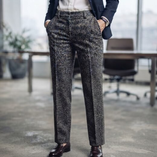 Pantalón Formal de Mujer en Tweed Texturizado – Estilo Ejecutivo y Elegante